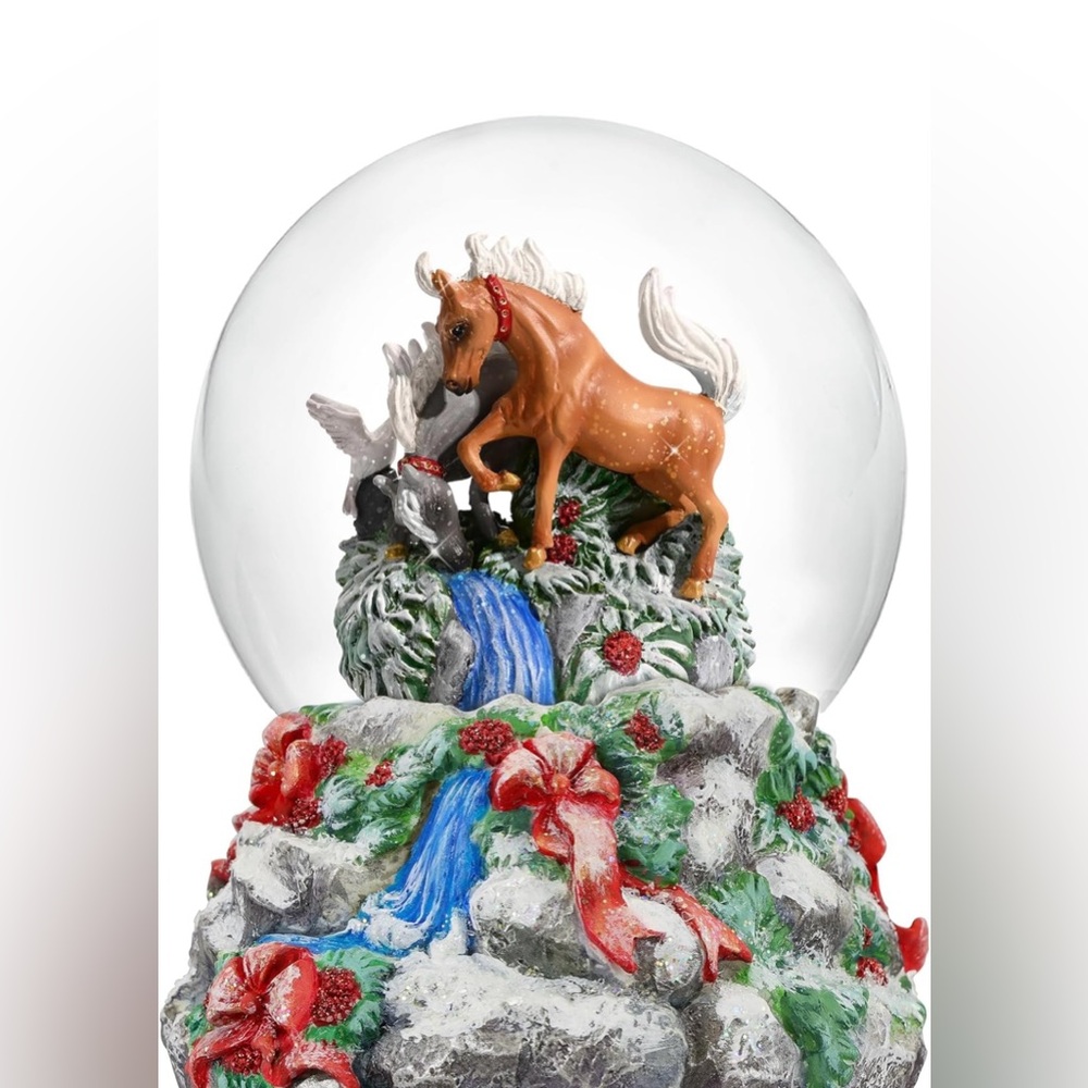 Breyer Horses 2024 Holiday Collection Winter Woodland Musical Snow Globe